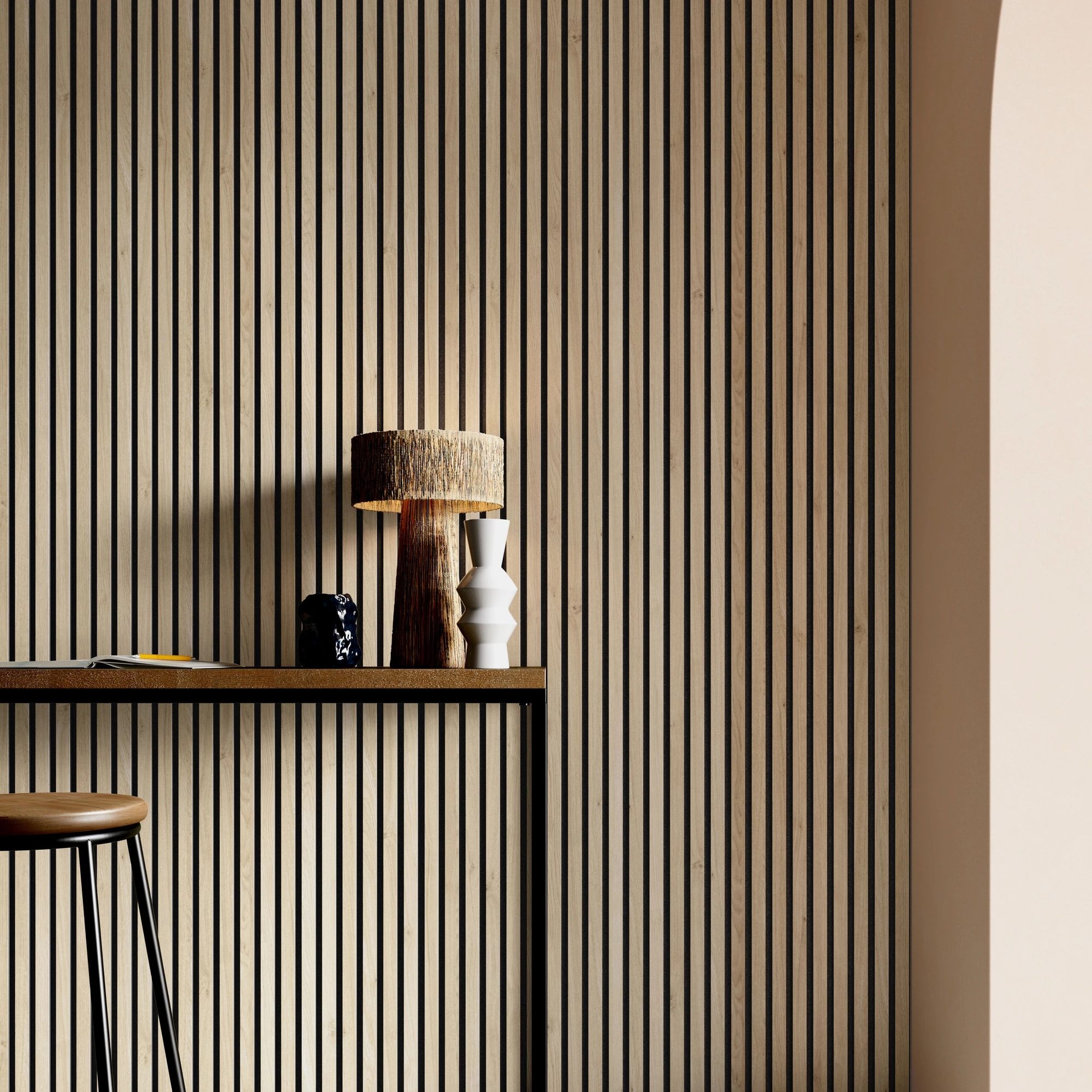 Modern Office Home Furniture Wooden wall veneer panel oak slat akupanel wooden slat acoustic panel Featured Image