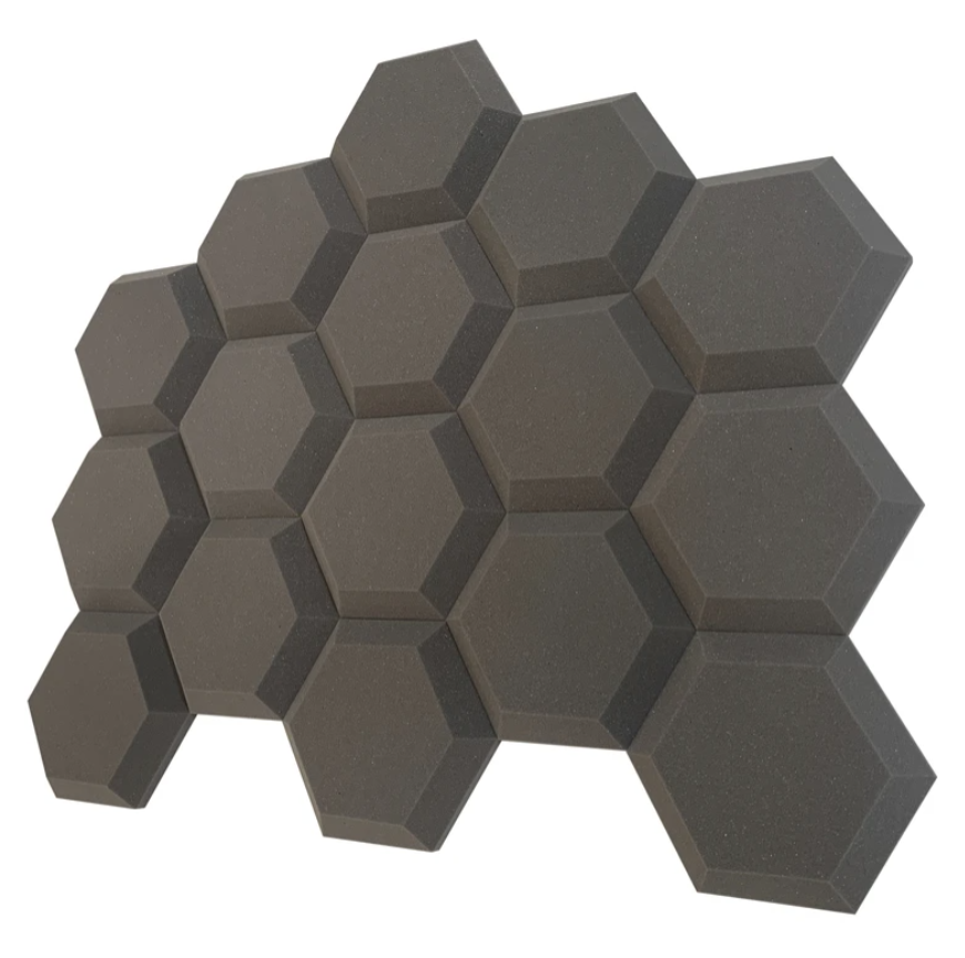 Acoustic Hexagonal Foam with Beveled Edges